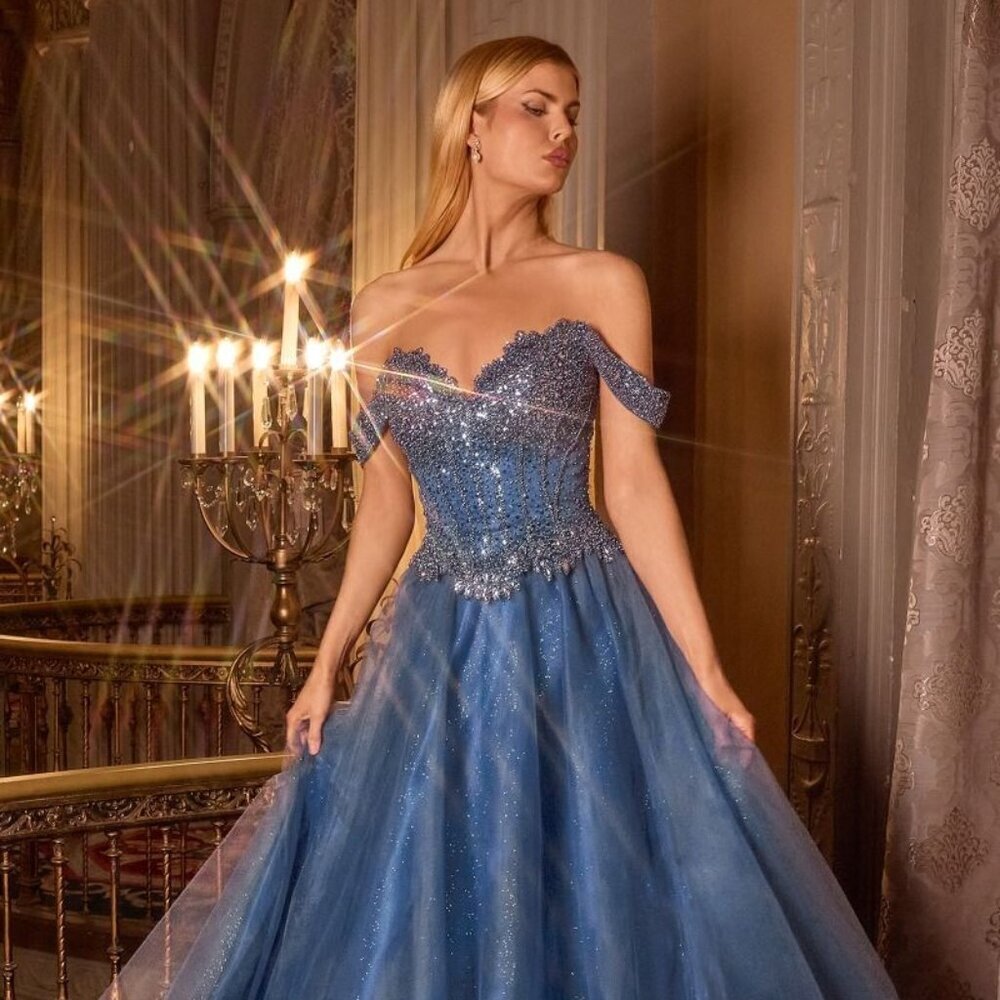 New A-line Beads Embellished Maxi Prom Tulle Dress w/ Sweetheart Neck CD CC471